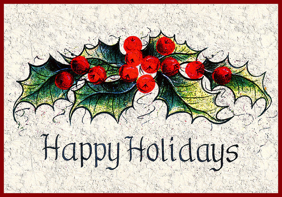 Happy Holidays #1 Mixed Media by Natalie Holland