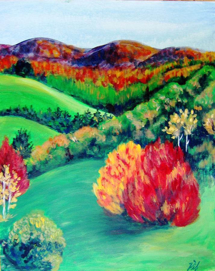 Fall Painting - Happy Valley #1 by Lyn Vic