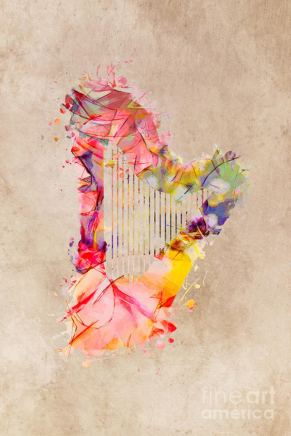Harp  #1 Digital Art by Justyna Jaszke JBJart
