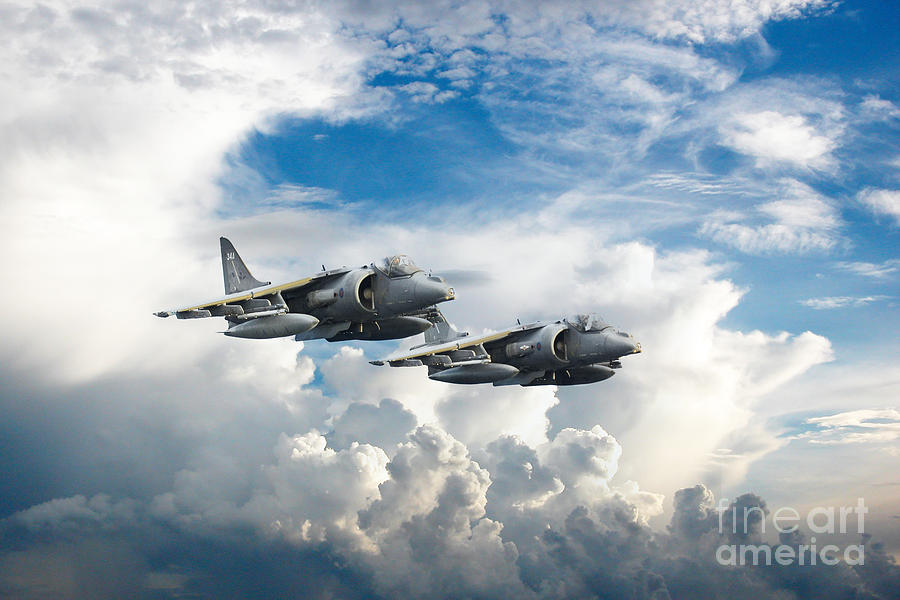 Harriers #1 Digital Art by Airpower Art