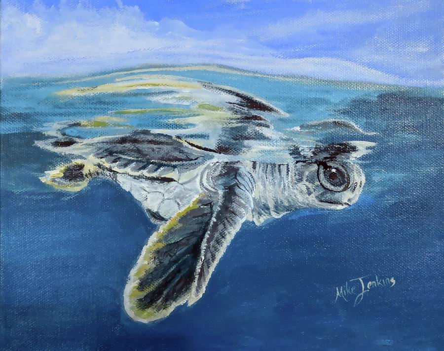 Hatchling #1 Painting by Mike Jenkins
