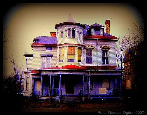 Haunted Victorian Goth House Utica New York Inspired Stephen King Photograph by Peter Ogden