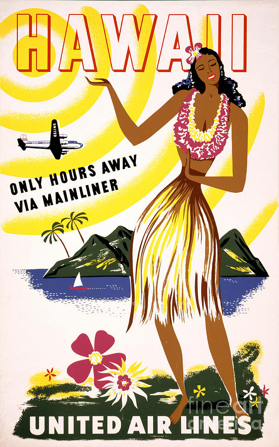 Vintage Painting - Hawaii Vintage Travel Poster Restored #1 by Vintage Treasure