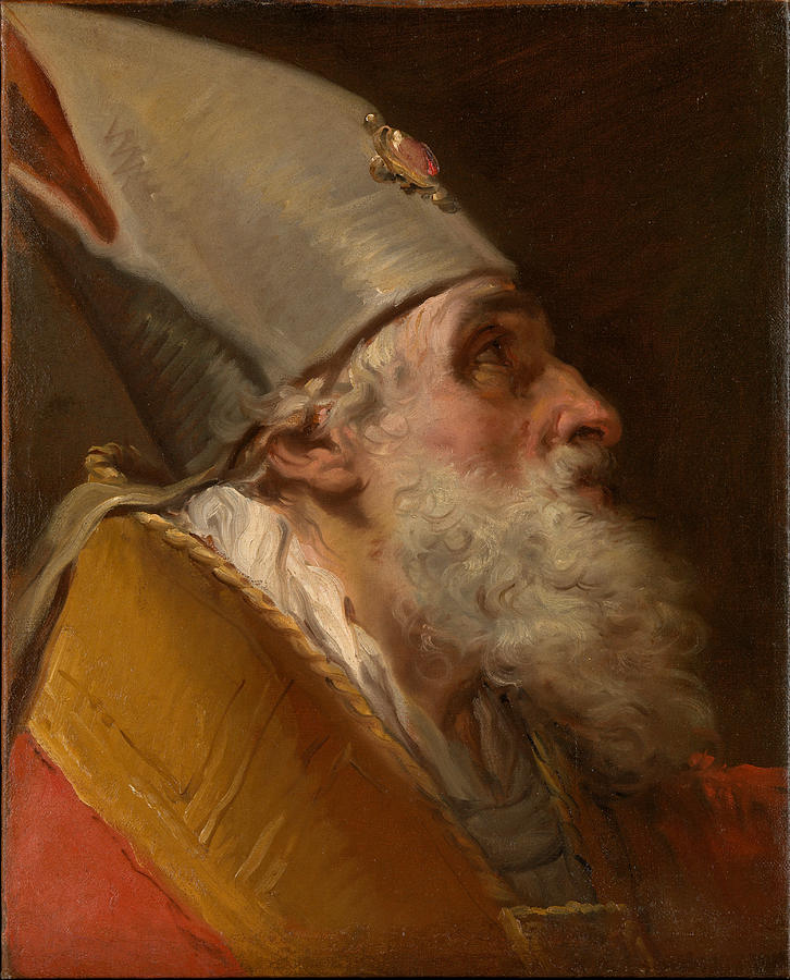 Head of a Bishop #4 Painting by Gaetano Gandolfi Head of a Bishop #4 Painting by Gaetano Gandolfi