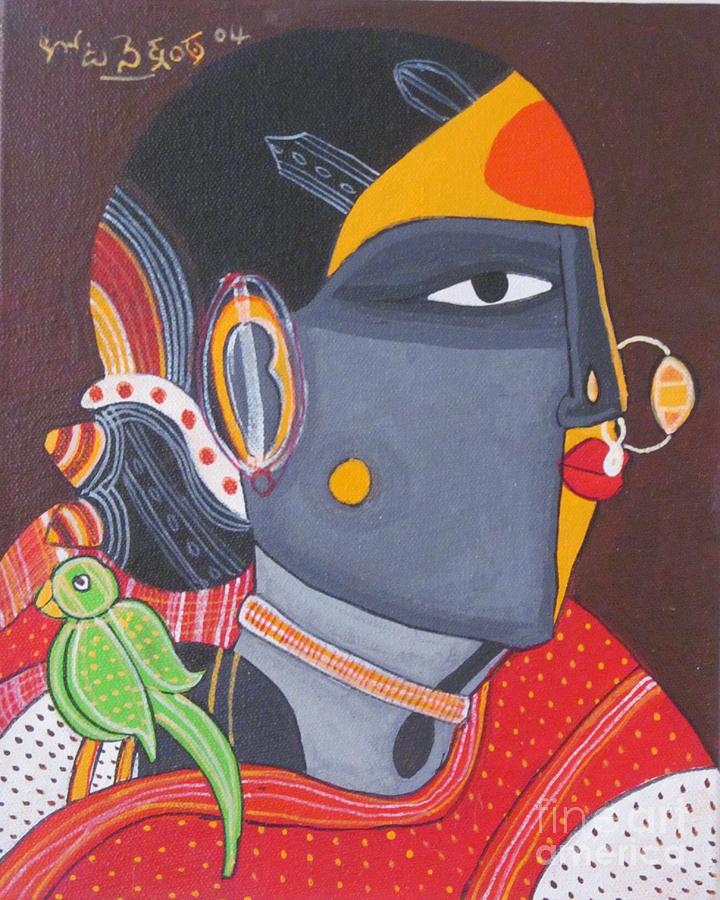 Thota Vaikuntam Painting - Head #2 by Thota Vaikuntam