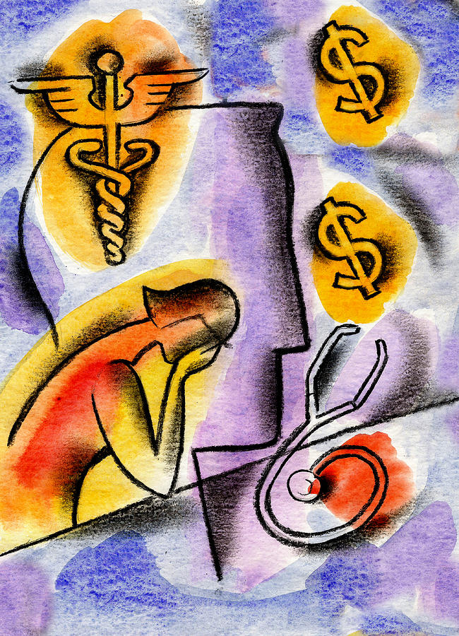 Health insurance #1 Painting by Leon Zernitsky