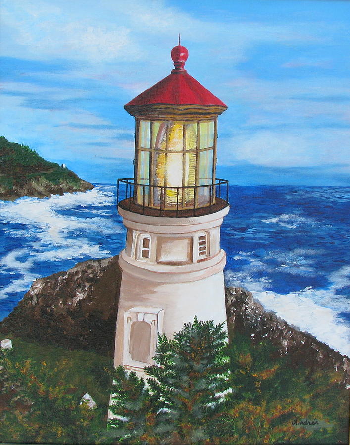 Heceta Head Light Painting by Carol Nistle - Fine Art America