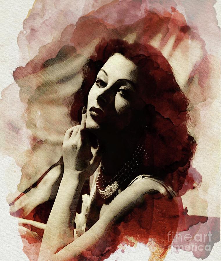 Hollywood Digital Art - Hedy Lamarr, Vintage Actress #1 by Esoterica Art Agency
