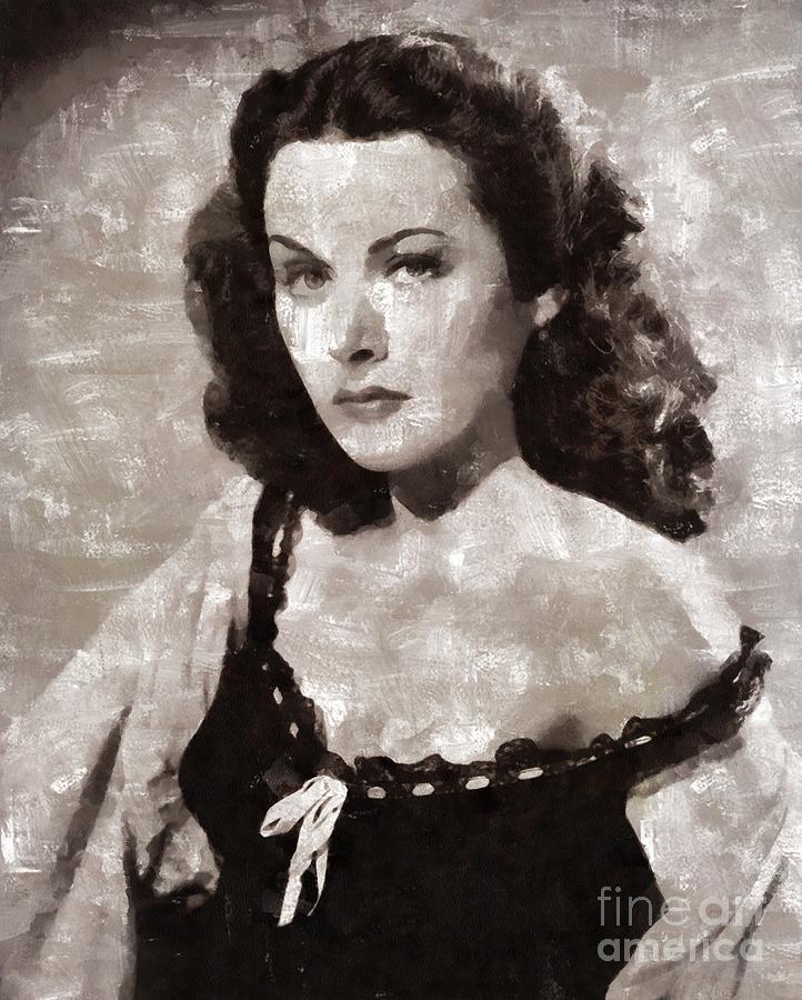 Hedy Lamarr, Vintage Hollywood Actress Painting