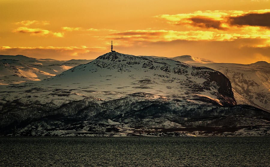 Helligfjellet Tower Sunset Photograph by Adam Rainoff