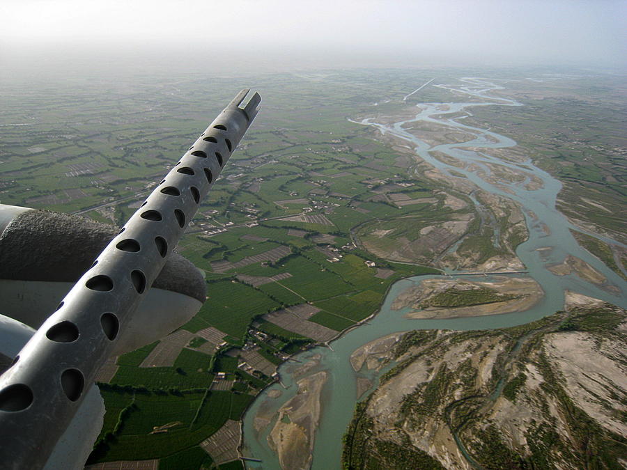 Helmand River Valley from the air #1 Photograph by Jetson Nguyen