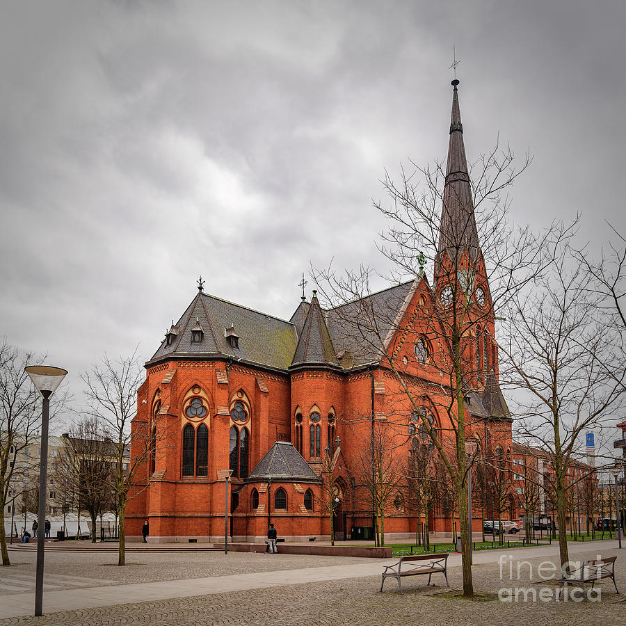Spring Photograph - Helsingborg Gustav Adolf Church #1 by Antony McAulay