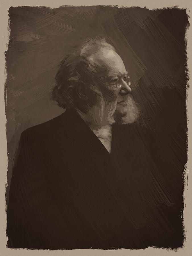 Vintage Digital Art - Henrik Ibsen #2 by Afterdarkness