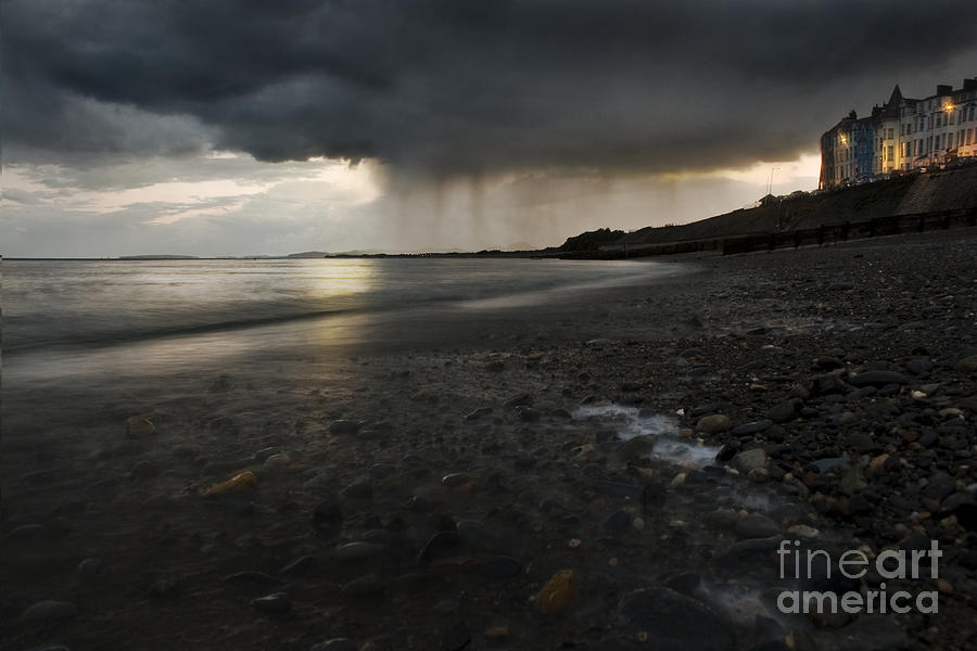 Beach Photograph - Here Comes The Rain #1 by Ang El
