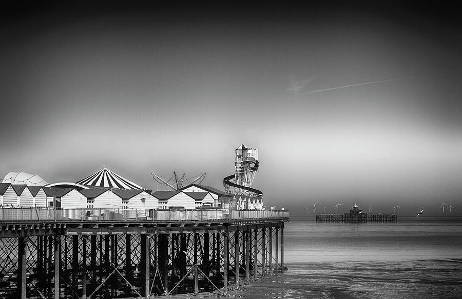 Herne Bay Old And New Pier Kent Photograph