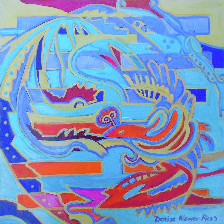 I Ching Painting - Hexagram 22-Pi by Denise Weaver Ross I Ching Painting - Hexagram 22-Pi by Denise Weaver Ross