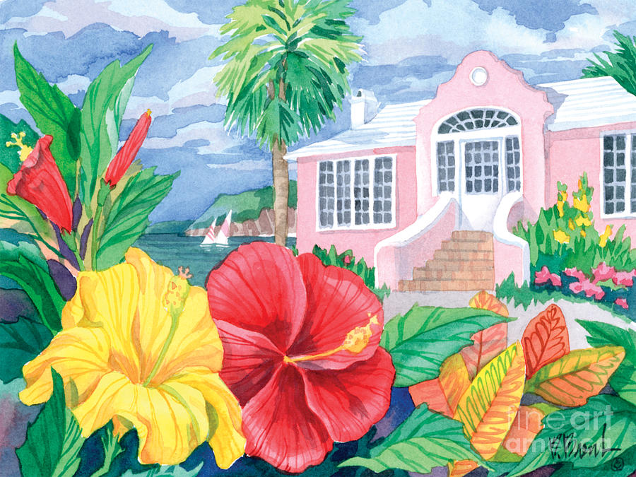 Mountain Painting - Hibiscus Cottage #1 by Paul Brent