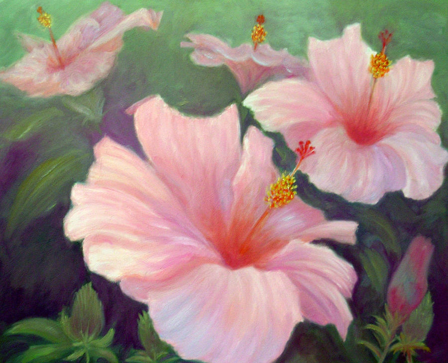 Nature Painting - Hibiscus by Irene Hurdle
