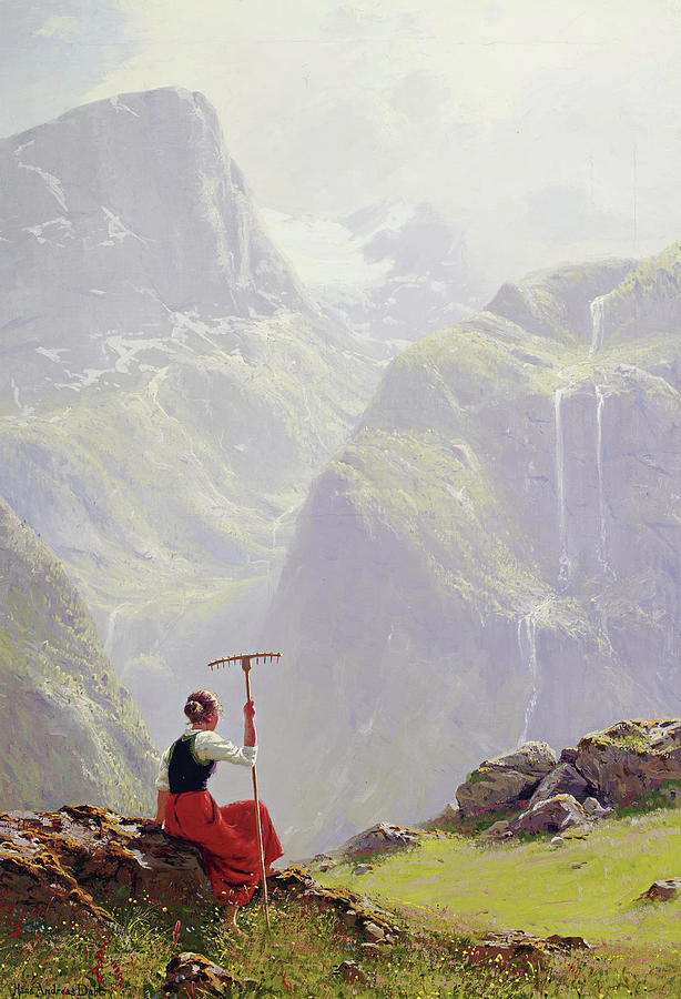 Hans Andreas Dahl Painting - High In The Mountains #2 by Hans Andreas Dahl