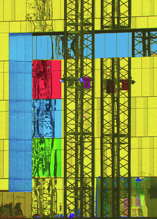 High Rise Construction Abstract #1 Digital Art by Tom Janca