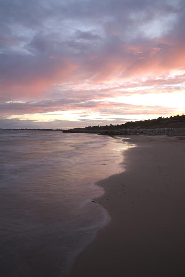 Highcliffe Beach at sunset #1 Photograph by Ian Middleton