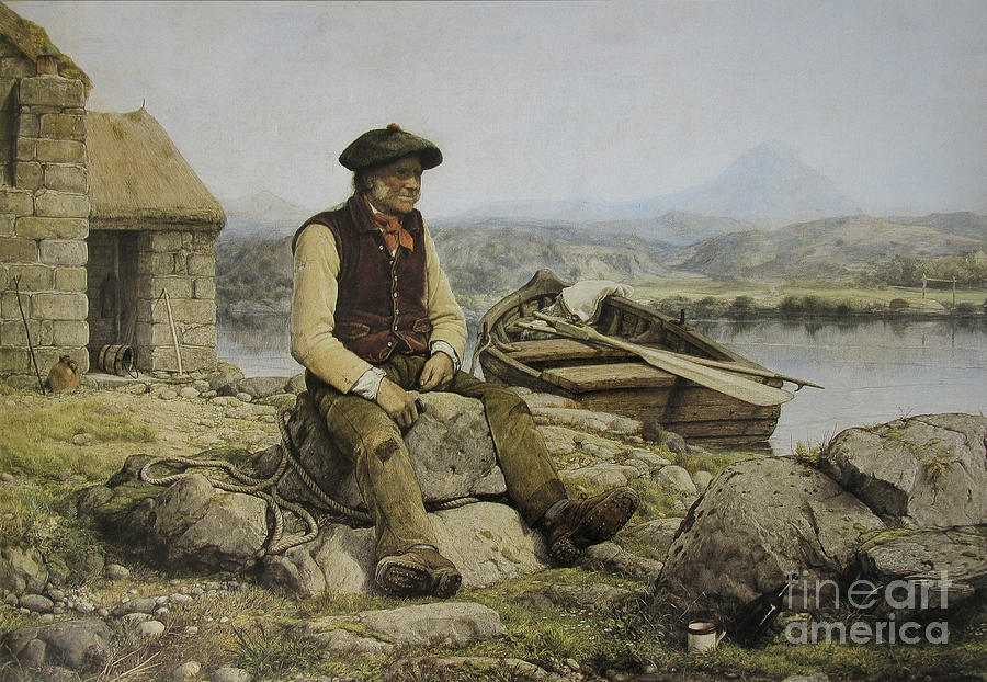 Highland Ferryman #1 Painting by Celestial Images