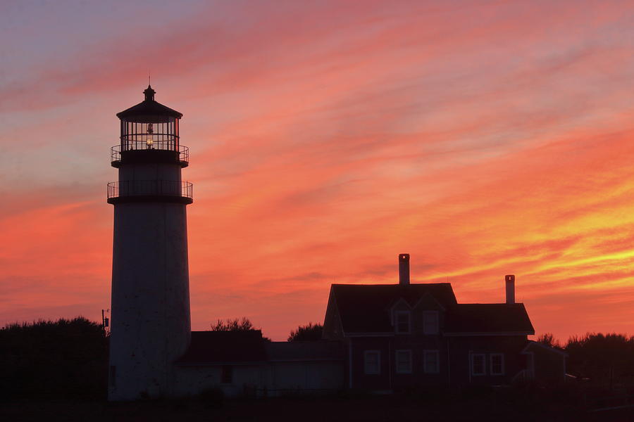 Highland Lighthouse Sunset #1 Photograph by John Burk