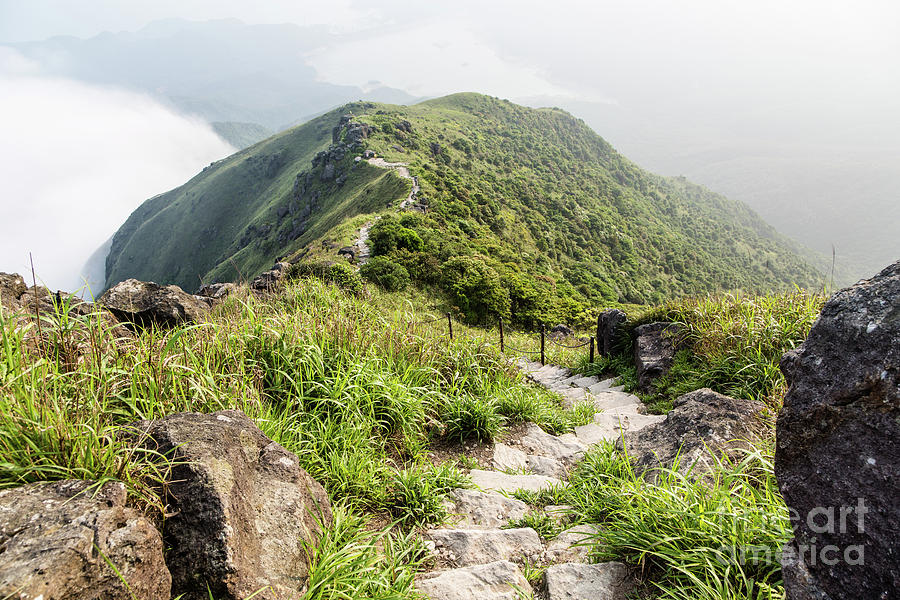 Hiking trail in Lantau island, Hong Kong #1 Photograph by Didier Marti
