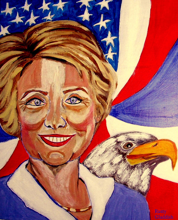 Hillary Clinton Painting by Rusty Gladdish