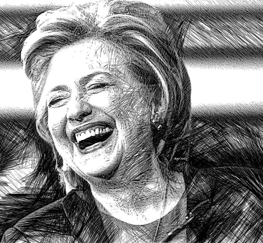 Hillary Rodham Clinton #1 Digital Art by Rafael Salazar