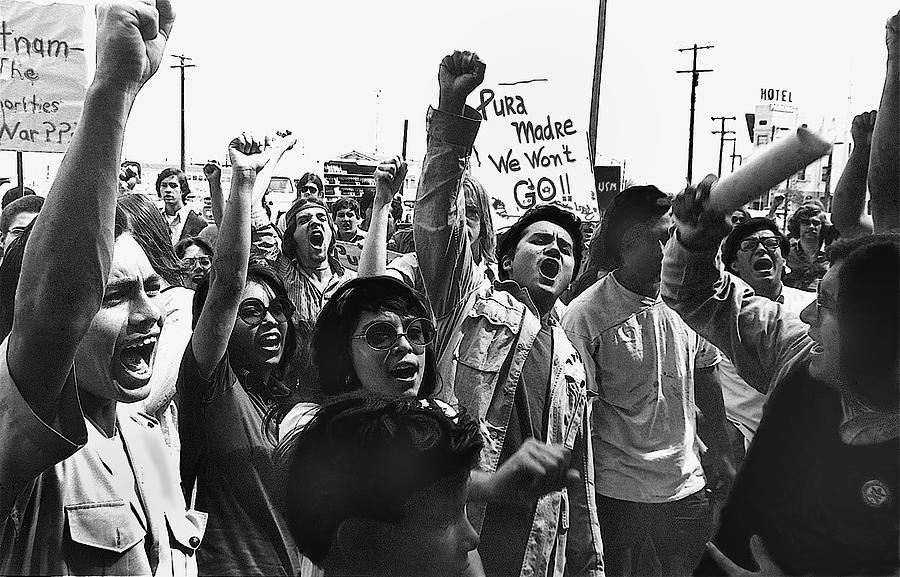 Hispanic Anti-viet Nam War Rally Tucson Arizona 1971 #1 Photograph by David Lee Guss