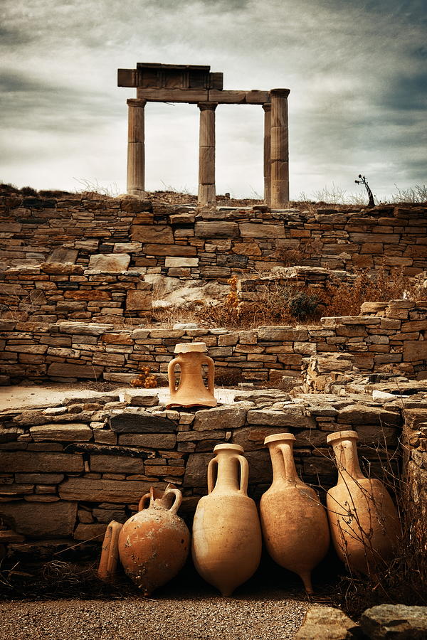Historical Ruins in Delos #1 Photograph by Songquan Deng