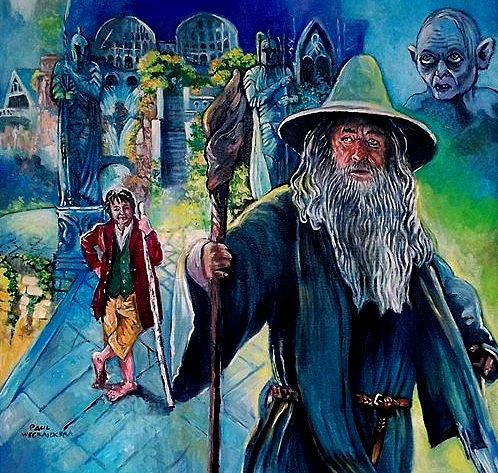 Hobbit #1 Painting by Paul Weerasekera