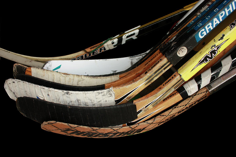 Boston Bruins Photograph - Hockey Sticks #1 by Carol Tsiatsios