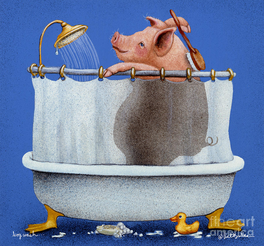 Hog Wash... #1 Painting by Will Bullas