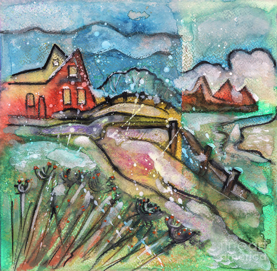 Holland countryside  #1 Drawing by Ariadna De Raadt