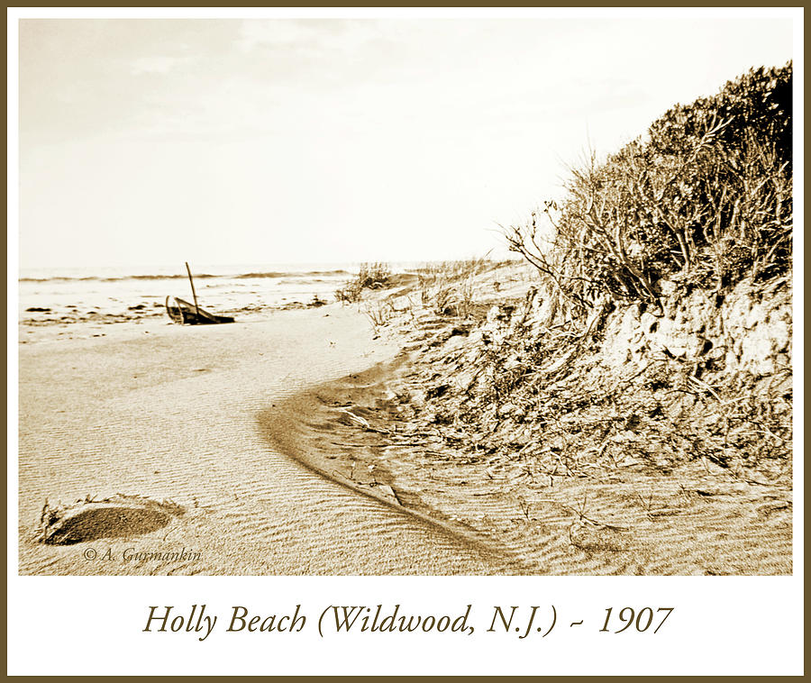 Holly Beach, Now Wildwood, New Jersey, 1907, Vintage Photograph #1 Photograph by A Macarthur Gurmankin