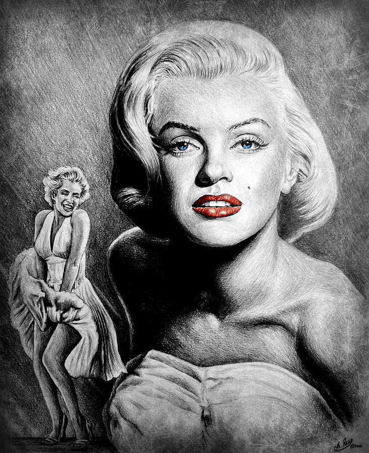 Hollywood Greats Marilyn Drawing