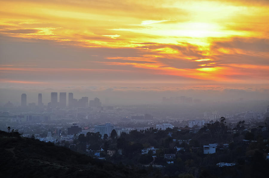Hollywood Hills Sunset Los Angeles Photograph by Kyle Hanson