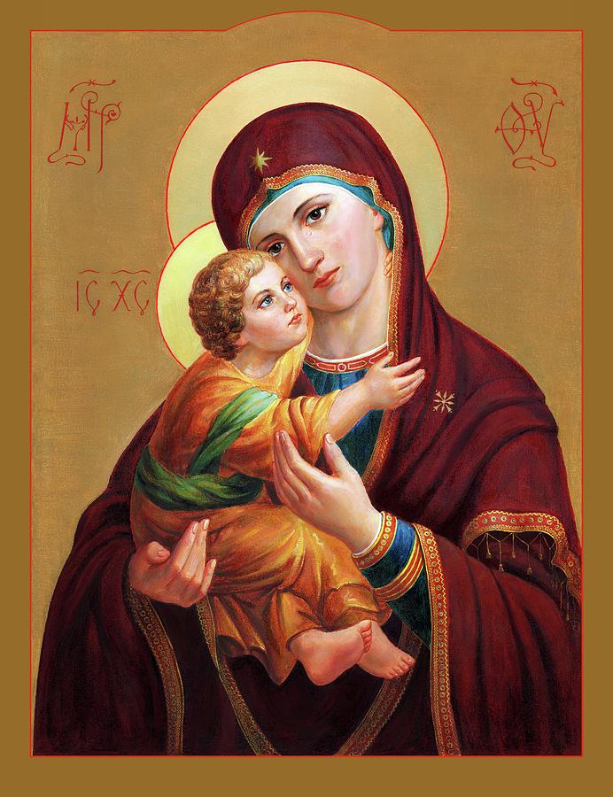Madonna Painting - Holy Mother Of God - Blessed Virgin Mary by Svitozar Nenyuk