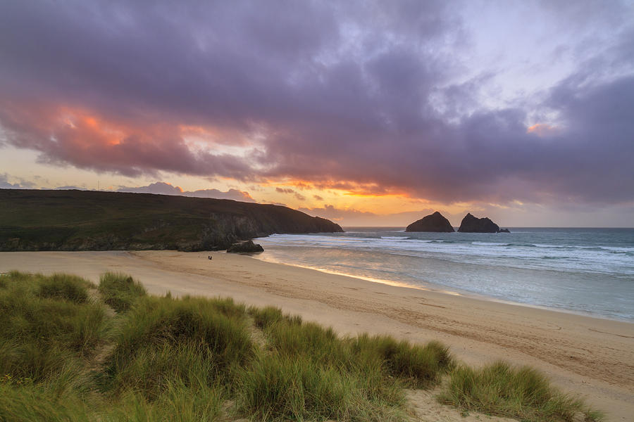 Holywell Bay Sunset #1 Photograph by Chris Smith