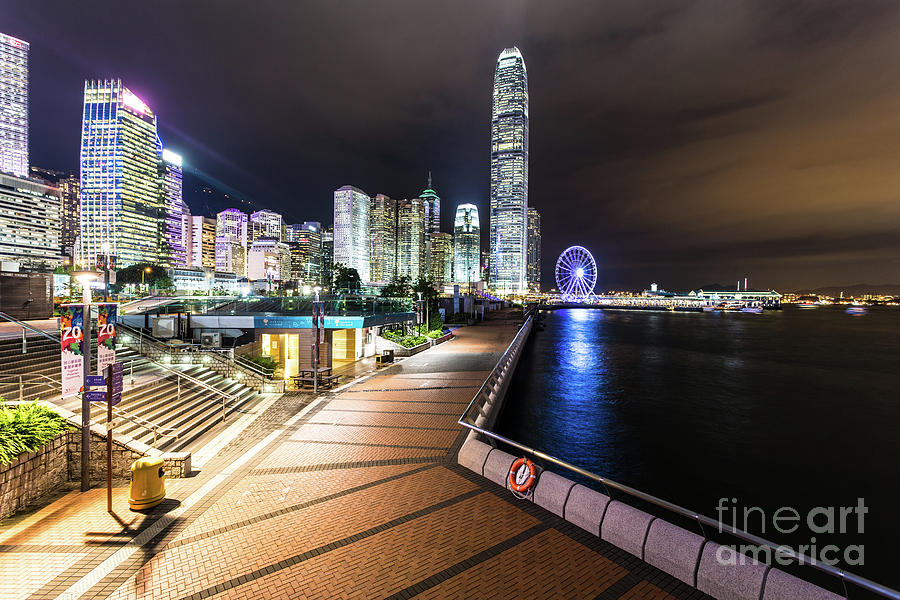 Hong Kong island waterfront promenade #1 Photograph by Didier Marti