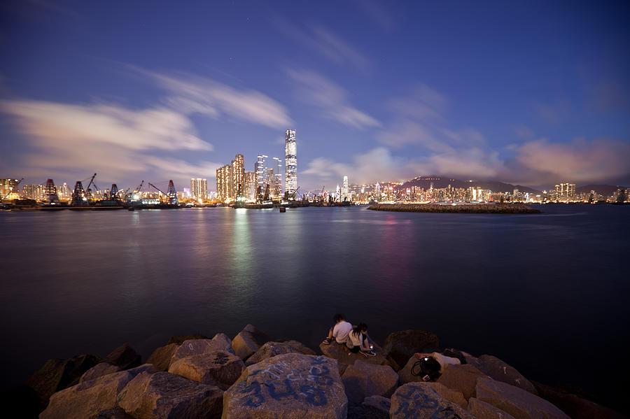 Night Scene Photograph - Hong Kong seaview #1 by Kam Chuen Dung
