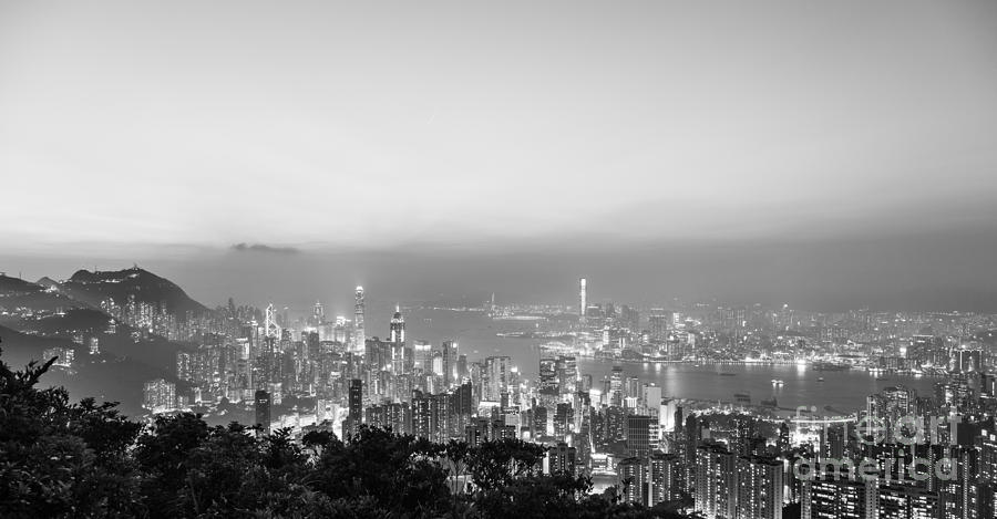Hong Kong skyline panorama #1 Photograph by Didier Marti