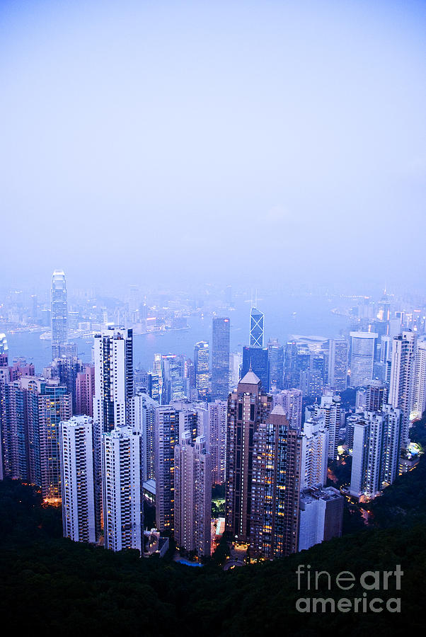 Hong Kong Skyline #1 Photograph by Ray Laskowitz - Printscapes