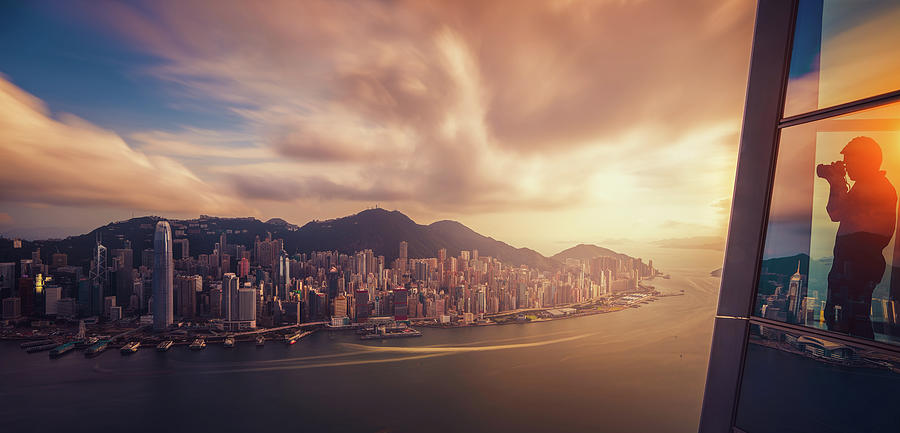 Hongkong city skyline  #1 Photograph by Anek Suwannaphoom