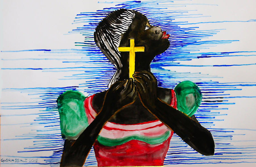 Jesus Christ Painting - Hope For Peace In South Sudan #1 by Gloria Ssali