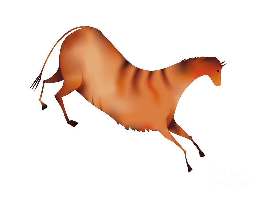 Horse a la Altamira #2 Digital Art by Michal Boubin