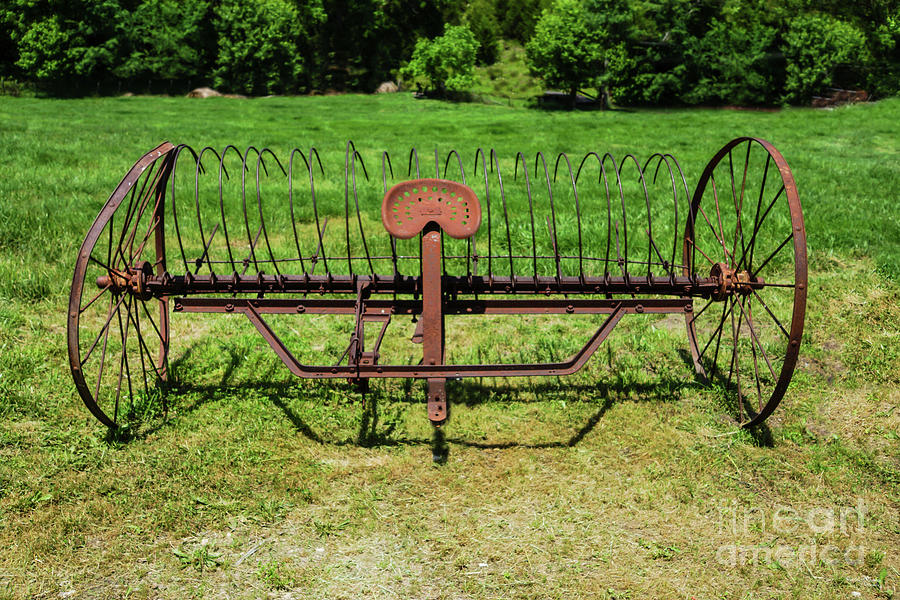 Horse Drawn Hay Rake Aged Photograph By Jennifer White Fine Art America