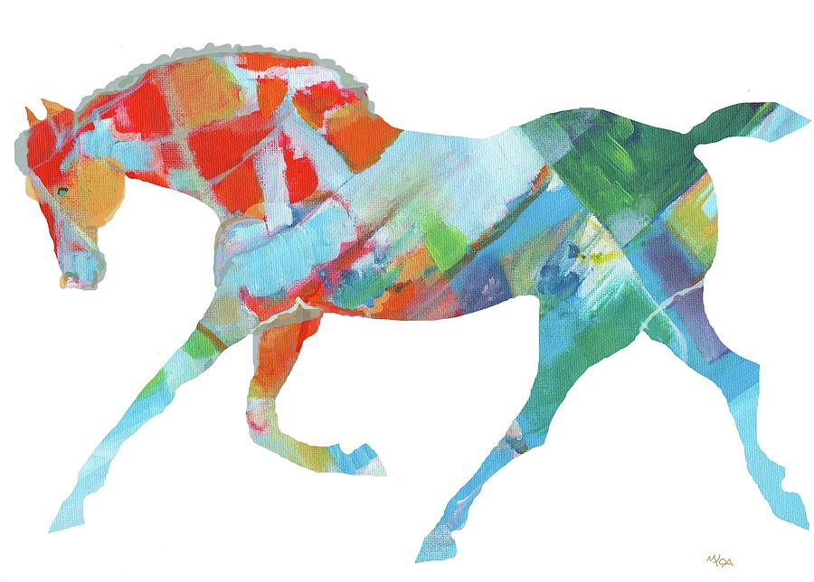 Horse of color #2 Mixed Media by Mary Armstrong